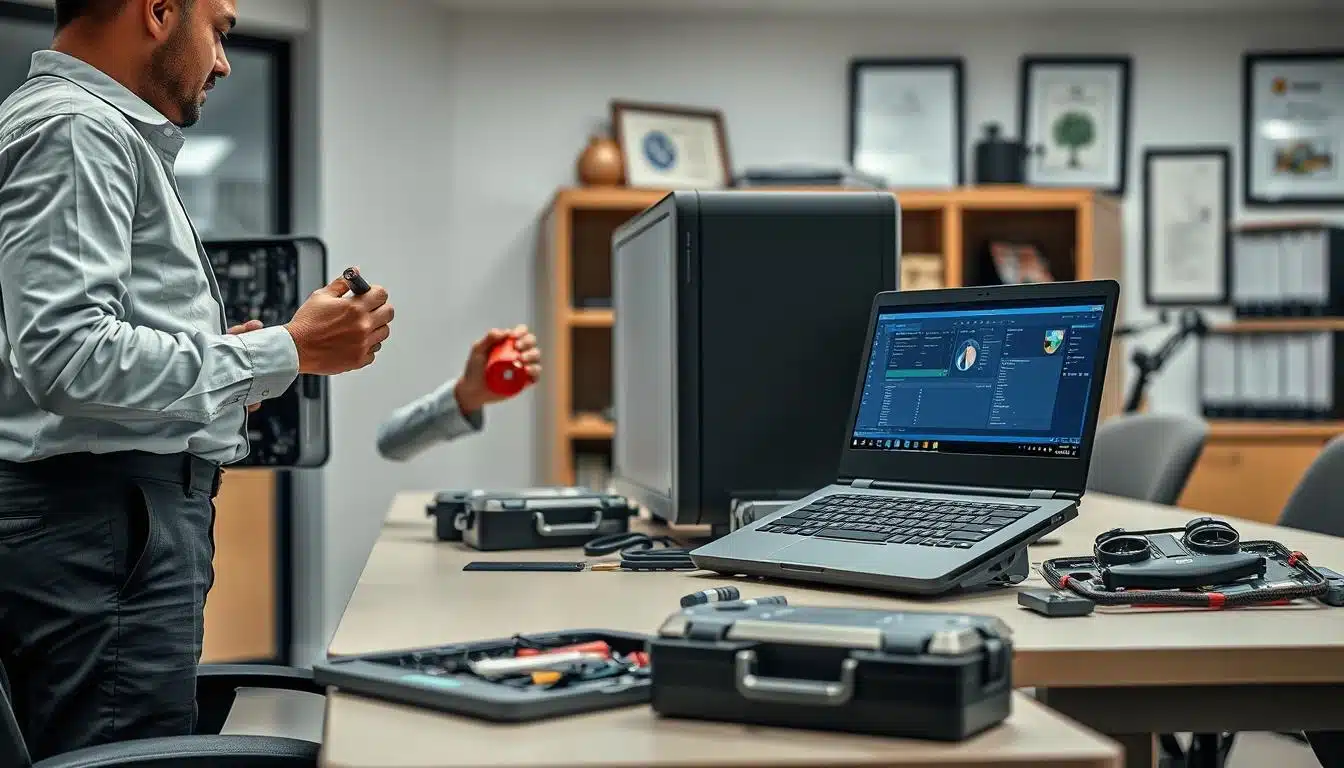 Diferença entre manutenção preventiva e corretiva em computadores empresariais