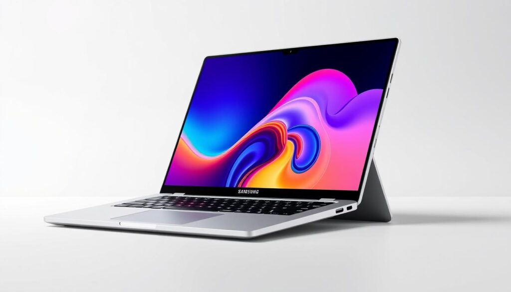 Samsung Galaxy Book3 360 com tela AMOLED touchscreen