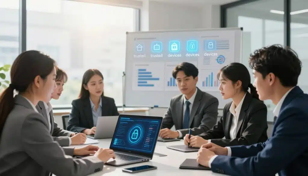 marcando dispositivos confiáveis marcando dispositivos confiáveis